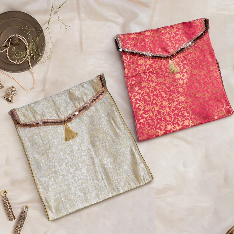 Suit / Saree Cover - Golden Peach (Pack of 2)