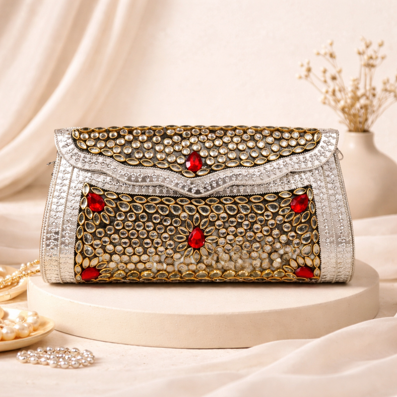 Sitara Ruby Clutch