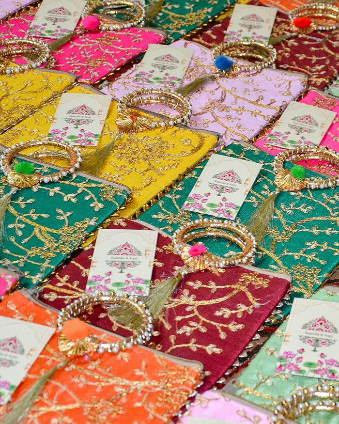 Embroidered Ring Bags
