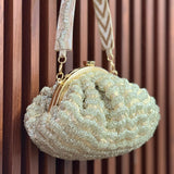 Golden-Silver Zig Zag Batua