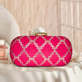 Anara Capsule Clutch | Pink - ArtFlyck