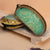 Brocade Silk Sunglasses Case | Green-Blue