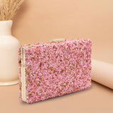 Gravel Stone Clutch | Pink
