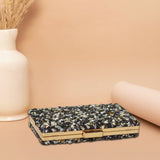 Gravel Stone Clutch | Black