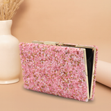 Gravel Stone Clutch | Pink