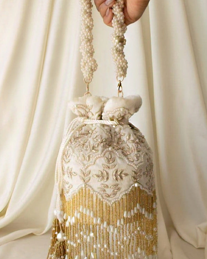 Chand Off White Potli | Made to Order