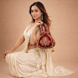 Raas Zardozi Red Potli