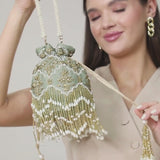 Chand Sage Green Potli | Made to Order
