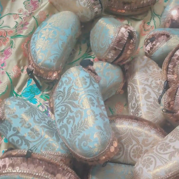 Banarasi  Silk Sunglasses Case | Golden