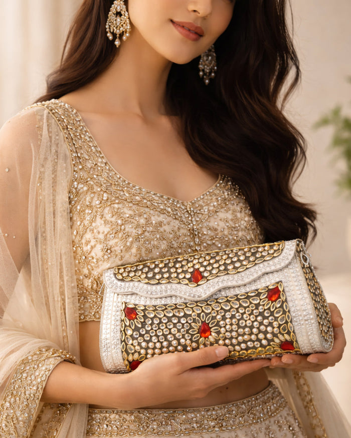 Sitara Ruby Clutch