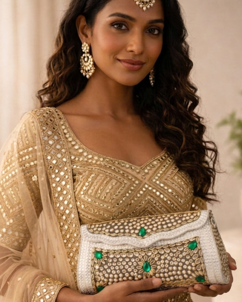 Sitara Emerald Clutch