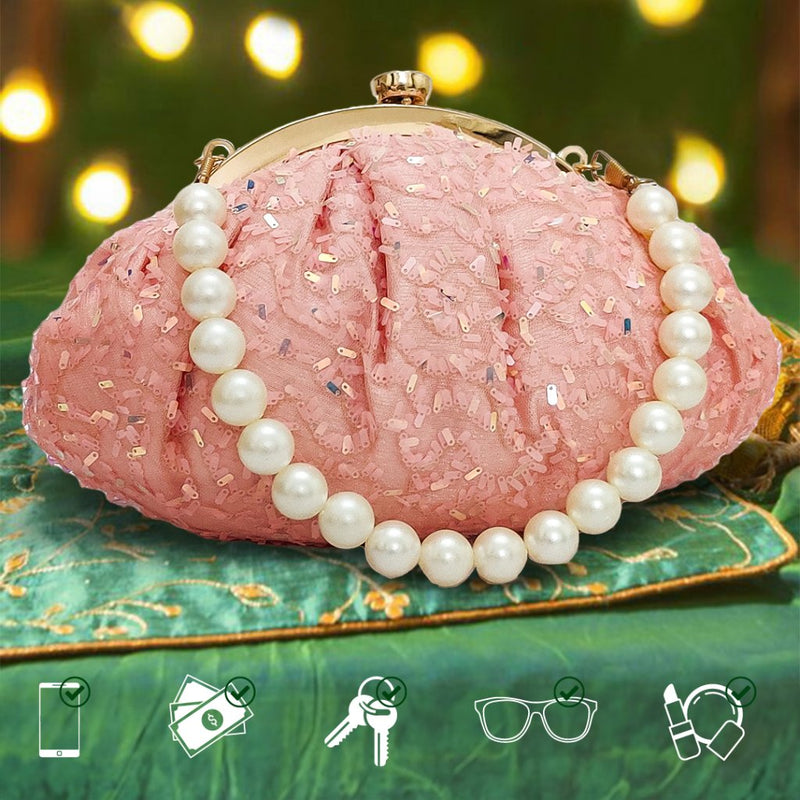 Anaya Sequin Batua | Pink - ArtFlyck
