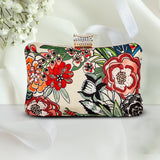 Bloomy Rose Hand Embroidered Multi Color Clutch - ArtFlyck