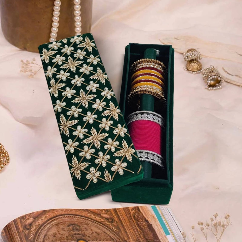 Emerald Green Bangle Choora Box - ArtFlyck