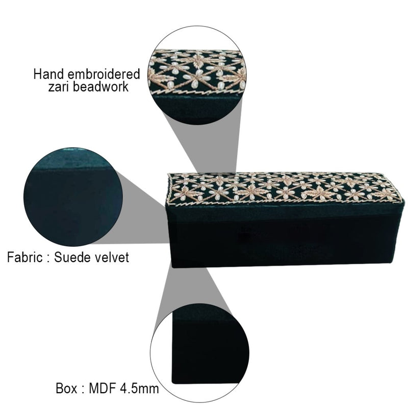 Emerald Green Bangle Choora Box - ArtFlyck