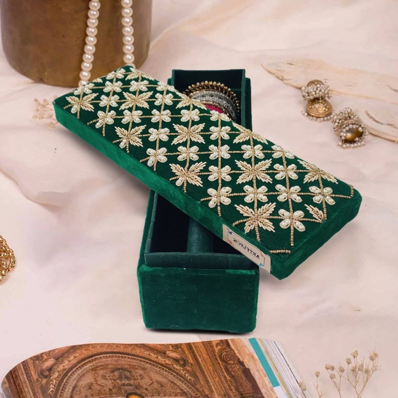 Emerald Green Bangle Choora Box - ArtFlyck