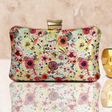 Floral Hand Embroidered Multi Color Clutch - ArtFlyck