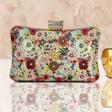 Floral Hand Embroidered Multi Color Clutch - ArtFlyck