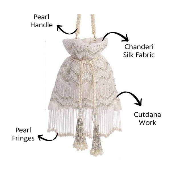 Khaab Embellished Handembroidered Potli - ArtFlyck