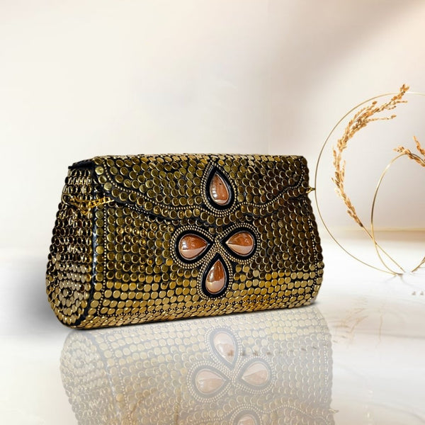 Gold and Silver Batua Bag | Clutches and More