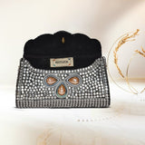 Mosaic Designer Metal Clutch | Silver - ArtFlyck