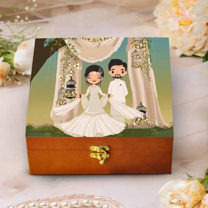 Mughal Bride Groom Trunk Trousseau