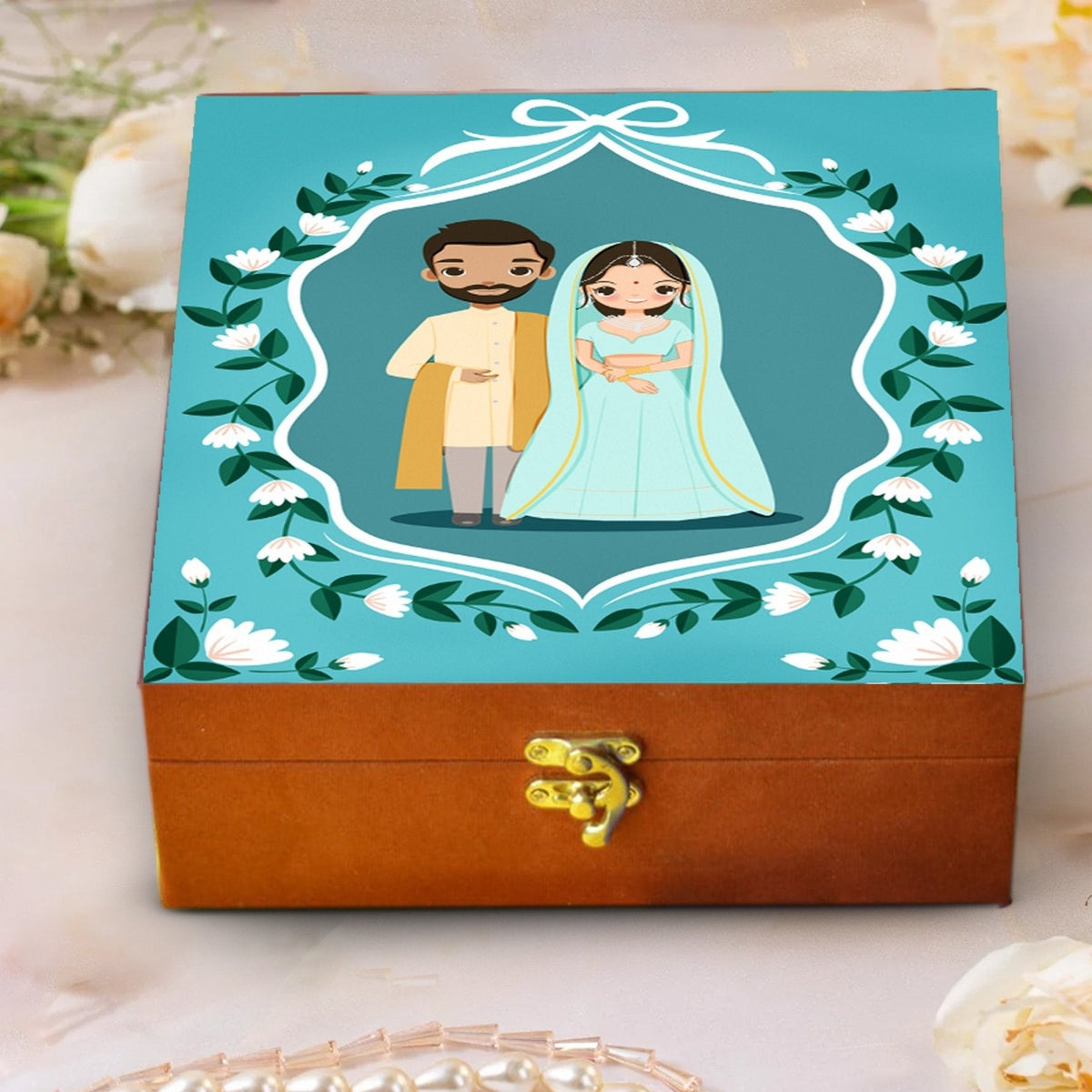 Persian Blue Bride Groom Trunk Trousseau