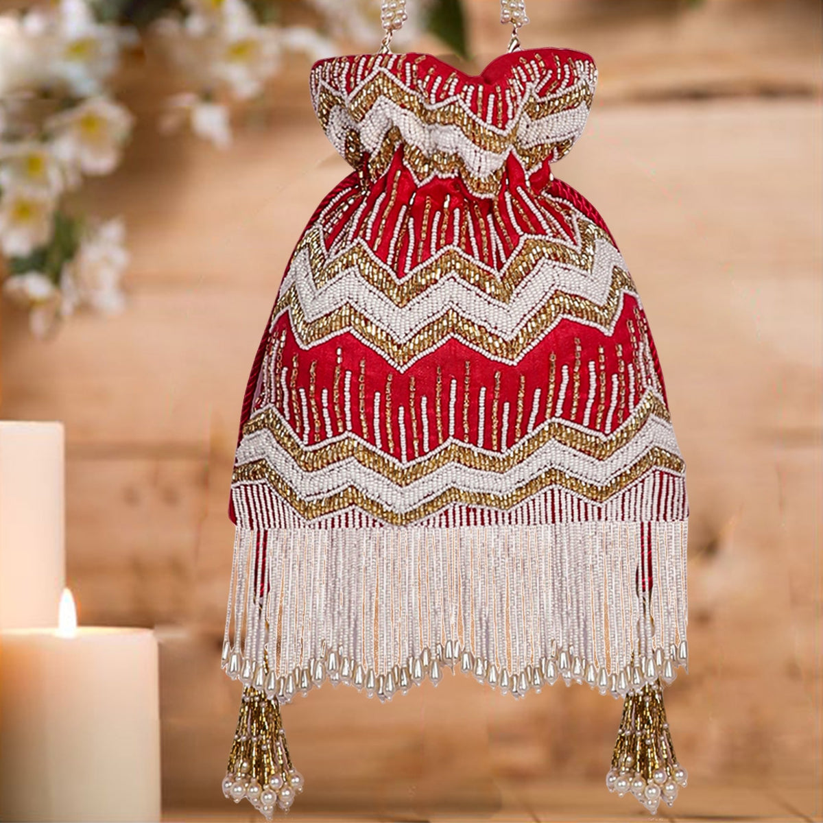 Pink Hues Embellished Potli