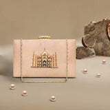 Taj Minaudière Box Clutch | Rose Pink - ArtFlyck