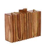 Wooden Textured Clutch - ArtFlyck